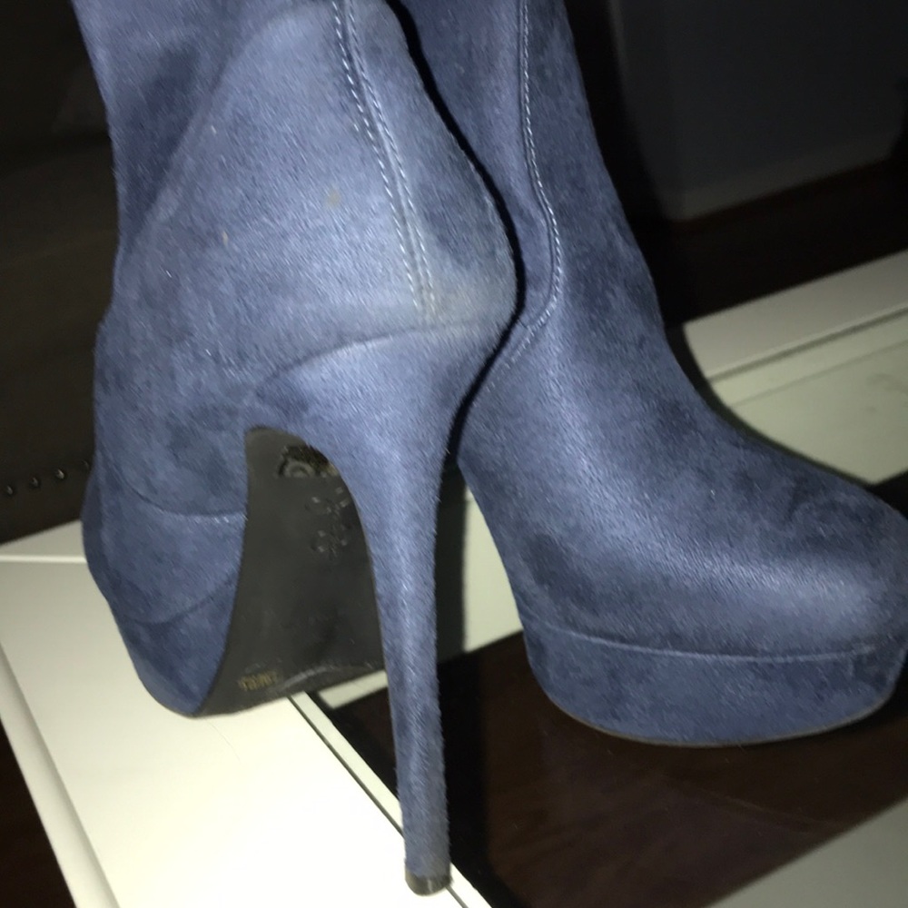 Jessica Simpson Blue Suede Platform boots